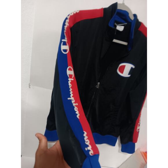 Mens Champion Track Jacket Full Zip Warm Up Navy Size L - Picture 5 of 5